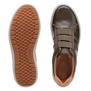 NWOT Clarks Nalle Ease dark Olive/Brown Athletic Shoes
